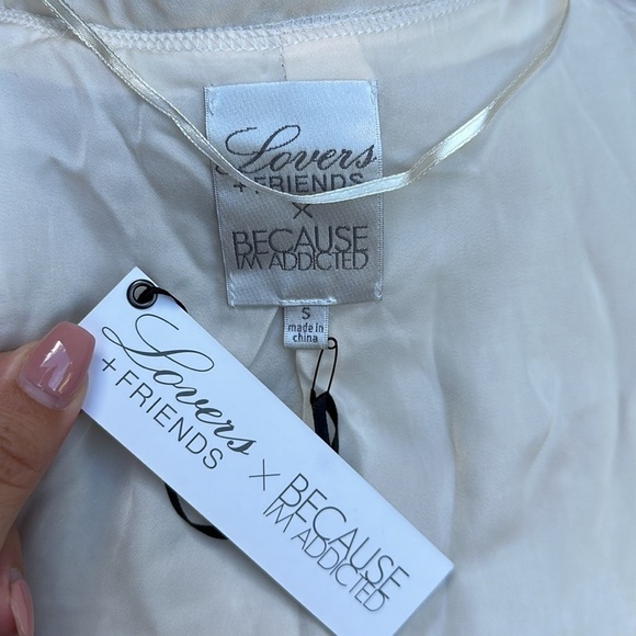 Lovers & Friends x BECAUSE IM ADDICTED En Vogue Studded Jacket in Cream Size XS - Picture 8 of 11